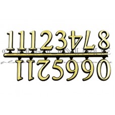 Algarismo arábico completo XXL 21mm, com 10 unidades COR: DOURADO