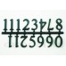 Algarismo arábico completo XXL 21mm, com 10 unidades COR: PRETO