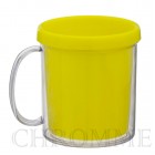 Caneca acrílica para Foto ou Brinde com 10 unidades - COR AMARELA