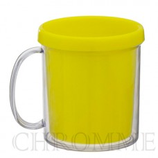 Caneca acrílica para Foto ou Brinde com 10 unidades - COR AMARELA