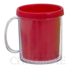 Caneca acrílica para Foto ou Brinde com 10 unidades - COR VERMELHA