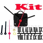 Kit 10 Maquinas De Relógios Contínuo 17 m.m + Ponteiro Palito + Números Romanos