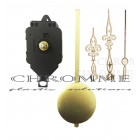 Kit 10 Máquinas De Relógio De Pendulo Completa + Ponteiro Colonial Dourado