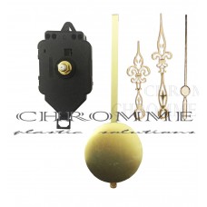 Kit 10 Máquinas De Relógio De Pendulo Completa + Ponteiro Colonial Dourado