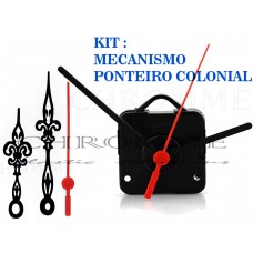 Kit 5 Maquinas De Relógios 19 m.m + 5 Ponteiros Coloniais