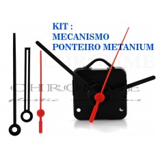 Kit 10 Maquinas De Relógio 13 m.m + 10 Ponteiros Grande Metanium