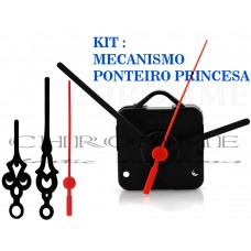 5 Maquinas Para Relógios 19 m.m + 5 Ponteiros Princesa Grandes