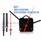 Kit 10 Maquinas De Relógio 13 m.m + 10 Ponteiros Grande Titanium