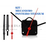 Kit 10 Maquinas De Relógio 13 m.m + 10 Ponteiros Grande Titanium