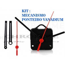 Kit 10 Maquinas De Relógio 17 m.m + 10 Ponteiros Grande Vanadium