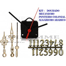 10 Maquinas13 m.m + Ponteiros Coloniais + Numeros Arabico Dourado