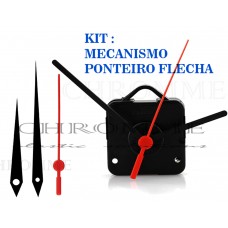 Kit 5 Maquinas De Relógios 17 m.m + 5 Flechas