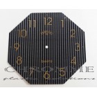 Mostrador Para Relógio Oitavado com Verniz Localizado 23 X 23 cm -  Preto / Dourado - EMBALAGEM COM 10 UNIDADES