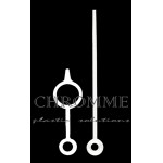 Ponteiro para relógio modelo EXCLUSIVE CHROMME - COR: BRANCO - Embalagem com 10 unidades 